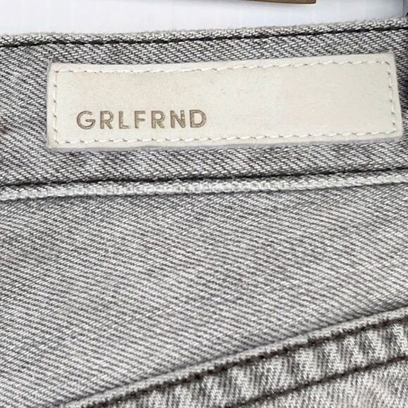 GRLFRND Karolina Lead Gray high rise distressed Ankle Denim Jeans 28 - Picture 7 of 9